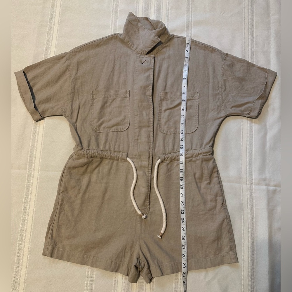 Mango Beige Short-Sleeve Romper - Picture 10 of 15